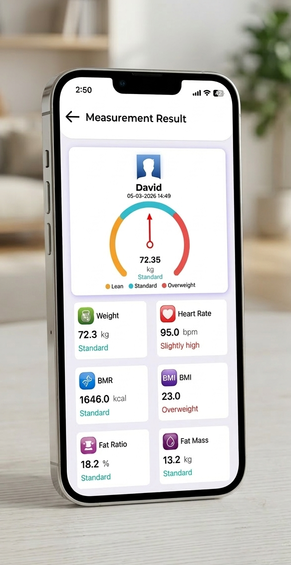 FitAmplify mobile app results screen